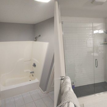 Baths by Bohley Renovation - a bathroom with a walk in shower - General Contractors Near Me Baths by Bohley Renovation - a bathroom with a walk in shower - General Contractors Near Me
