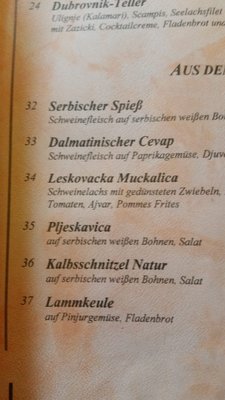 Menu photo 3 Gaststätte Dubrovnik Ansbach, BY