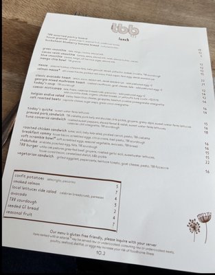 Menu photo 1 TBB 122 Alpharetta, GA
