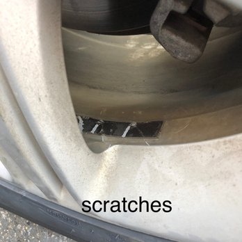 Pep Boys - Wheel was scratched with a metal tool when old weights were removed. Again, no attempt to remove old tape. Sloppy, lazy, and unprofessional - Tires Near Me - Temecula, California