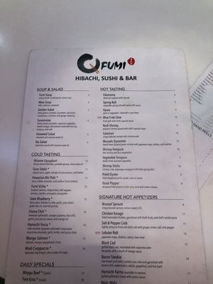 Menu photo 7 Fumi Hibachi Sushi and Bar Duluth, GA Menu photo 7 Fumi Hibachi Sushi and Bar Duluth, GA