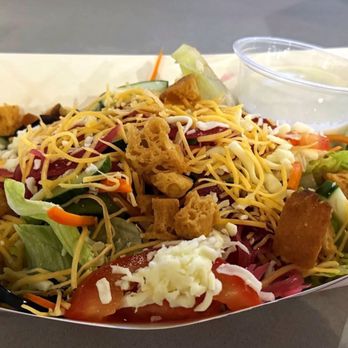Work in Progress Bar - Side salad.  Huge as far as side salads go...! - Bars Near Me - West Des Moines, Iowa