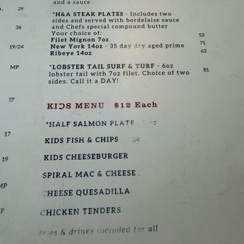 Hook & Anchor - 4/22/26 menu - Seafood Near Me - Costa Mesa, California