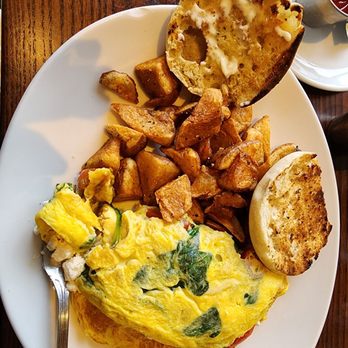 The Daily Kitchen & Bar - Omelet with spinach, goat cheese, and grape tomatoes. - New American Near Me - Henrico, Virginia