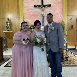 I, the bride and the groom.