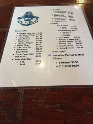 Menu photo 2 Blue Anchor Pub Delray Beach, FL