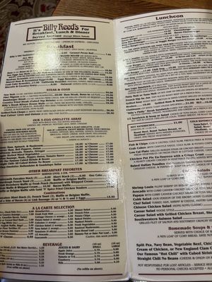 Menu photo 7 Billy Reeds Palm Springs, CA