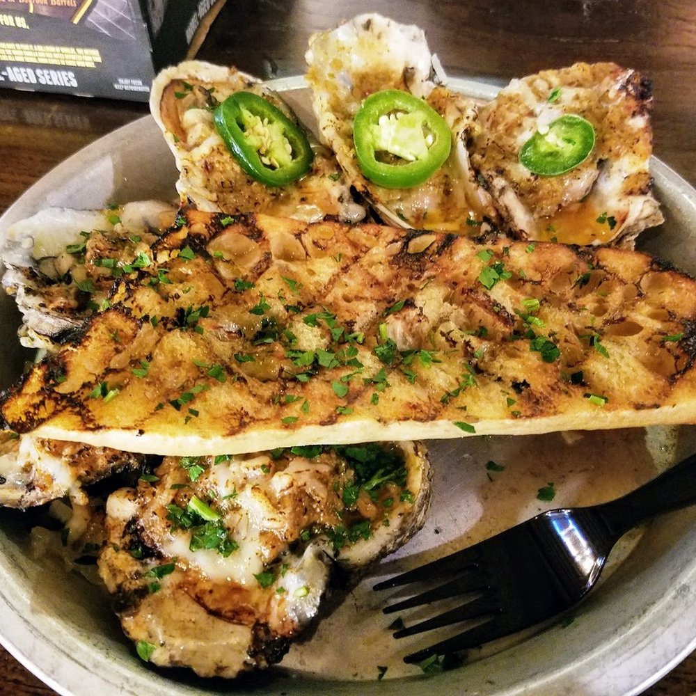 The Draft Shack - Chargrilled Oysters & garlic bread - Bars Near Me - Austin, Texas The Draft Shack - Chargrilled Oysters & garlic bread - Bars Near Me - Austin, Texas