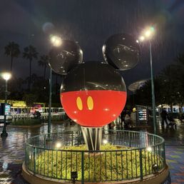 Mickey and friends parking statue