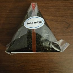 Tuna mayo omusubi packaged to go