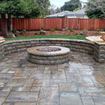 Belgard Fire Pit With Seat Wall Yelp