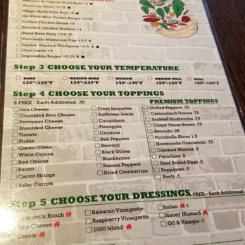 Basement Burger Bar - Make your own salad menu - Burgers Near Me - Farmington, Michigan Basement Burger Bar - Make your own salad menu - Burgers Near Me - Farmington, Michigan