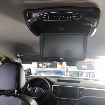 Elite Car Stereo - Perfectly placed flip down. When it's open there is almost no instructions to the rear view mirror. - Car Stereo Installation Near Me - Redlands, California