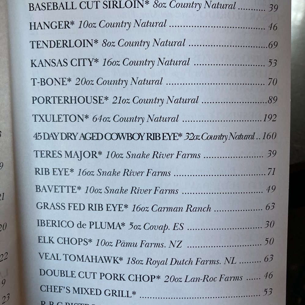 Rancher Butcher Chef - The portion of the menu from which I ordered. - Butcher Near Me - Bend, Oregon Rancher Butcher Chef - The portion of the menu from which I ordered. - Butcher Near Me - Bend, Oregon