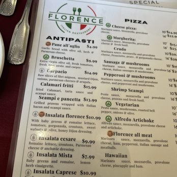 Florence Italian Restaurant - Menu - Italian Near Me - Martinez, California Florence Italian Restaurant - Menu - Italian Near Me - Martinez, California