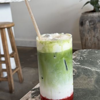 Great White - Strawberry Matcha Green Tea Latte - Regular (8oz) - Cafes Near Me - Los Angeles, California