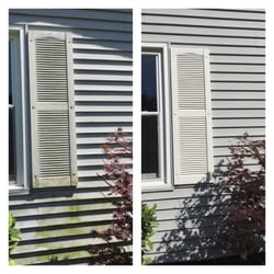 Johnson’s Pressure Washing Services - Shutter Washing, We remove all Algae from the shutters , and flush them out as well..