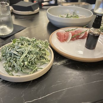 Husk Savannah - Caesar salad and tuna sashimi - Southern Near Me - Savannah, Georgia Husk Savannah - Caesar salad and tuna sashimi - Southern Near Me - Savannah, Georgia