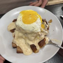 Haven's Cafe - Biscuit and gravy, chicken strips, and egg potato special