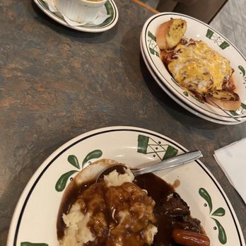 The Hangar - Cajun navy bean soup, lasagna and pot roast in the foreground - American Near Me - Milton, Florida The Hangar - Cajun navy bean soup, lasagna and pot roast in the foreground - American Near Me - Milton, Florida
