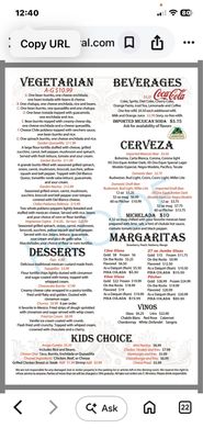 Menu photo 1 El Caporal Louisville, KY