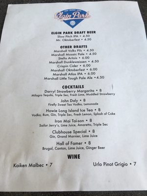 Menu photo 8 Elgin Park Tulsa, OK