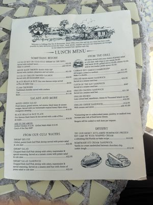 Menu photo 1 Cabbage Key Pineland, FL