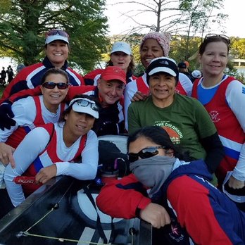 Austin Rowing Club - Members of the Women's Competitive team posing before their race. - Rafting/Kayaking Near Me - Austin, Texas