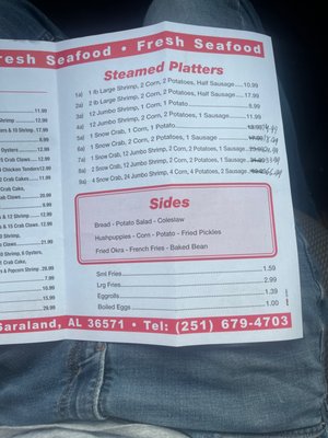 Menu photo 1 Fresh Seafood Saraland, AL Menu photo 1 Fresh Seafood Saraland, AL