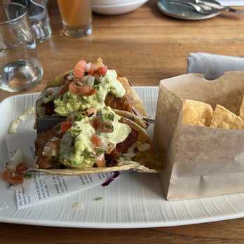 Jake's - My DELICIOUS Baja Fish Tacos! Definitely add the Avo! - New American Near Me - Del Mar, California Jake's - My DELICIOUS Baja Fish Tacos! Definitely add the Avo! - New American Near Me - Del Mar, California