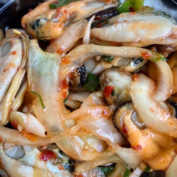 Oki's Seafood Corner - Kimchee Mussel, sweet but delicious! - Seafood Near Me - Kahului, Hawaii Oki's Seafood Corner - Kimchee Mussel, sweet but delicious! - Seafood Near Me - Kahului, Hawaii