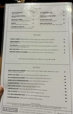 Menu photo 4 Caroline Austin, TX