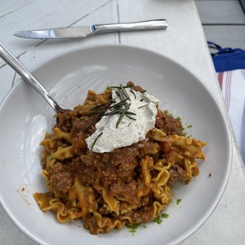 d’Alba - metaldini, falcon lake farms beef bolognese had a great flavor, almost a hint of cinnamon, veggie happy too - New American Near Me - Houston, Texas d’Alba - metaldini, falcon lake farms beef bolognese had a great flavor, almost a hint of cinnamon, veggie happy too - New American Near Me - Houston, Texas
