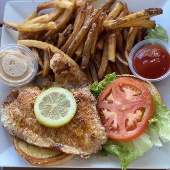 Rick's Reef - Fresh Grouper Sandwich - Seafood Near Me - St. Pete Beach, Florida