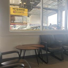 My car being serviced. I love how you can see every step