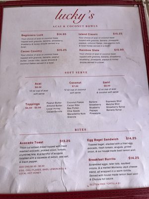 Menu photo 1 Lucky's Haleiwa, HI Menu photo 1 Lucky's Haleiwa, HI
