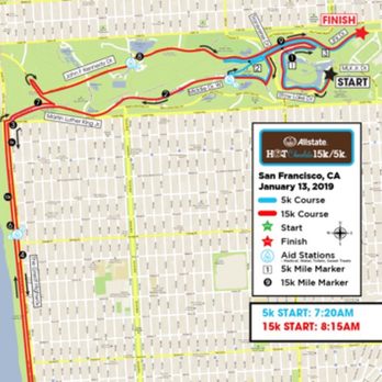Hot Chocolate 15k/5k - The race route for 5k and 15k. Looks simple - Races & Competitions Near Me