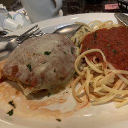 Fettuccini and Veal Parmigana Fettuccini and Veal Parmigana
