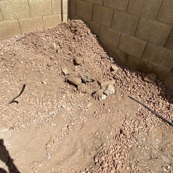 Valleywide Dig and Haul - Corner flower bed removed from back yard - Excavation Services Near Me - Phoenix, Arizona Valleywide Dig and Haul - Corner flower bed removed from back yard - Excavation Services Near Me - Phoenix, Arizona