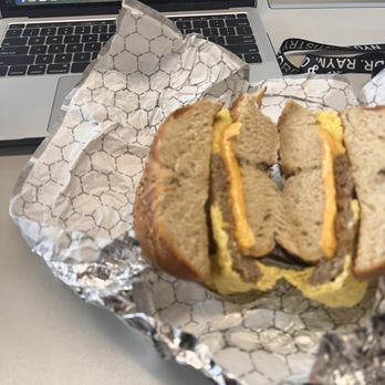 Ess-A-Bagel - sausage egg and cheese - Bagels Near Me - New York, New York Ess-A-Bagel - sausage egg and cheese - Bagels Near Me - New York, New York