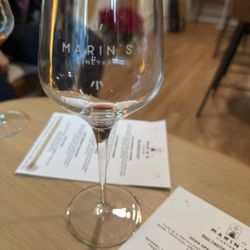 Marin's Vineyard Wine Tasting Room - Wine Glass