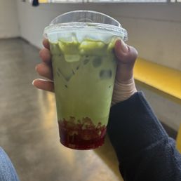 raspberry matcha