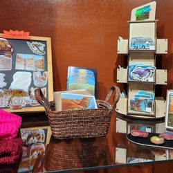 Red Rose Thriftique - Talented Local Artist in our community.
Stickers, magnets, Sedona Hats, postcards, handmade greeting cards and more