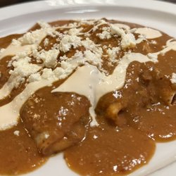 La Perla Del Pacifico - Enfrijoladas with Chorizo & Cheese