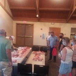 Farmamerica - Visitors learn the different cuts of pork from University of Minnesota expert.