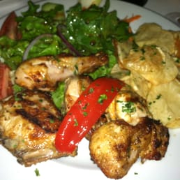 Grilled chicken on carbon