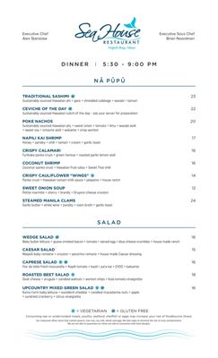 Menu photo 7 Sea House Restaurant Lahaina, HI Menu photo 7 Sea House Restaurant Lahaina, HI