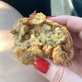 Billy's Boudin & Cracklins - Boudin ball stuffed with pepper jack cheese - Cajun/Creole Near Me - Scott, Louisiana Billy's Boudin & Cracklins - Boudin ball stuffed with pepper jack cheese - Cajun/Creole Near Me - Scott, Louisiana