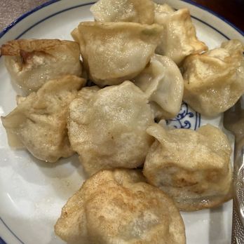Changan Kitchen - SJ8. Pork, Shrimp & Chinese Green Chives Pan-Fried Dumplings - Noodles Near Me - Riverside, California