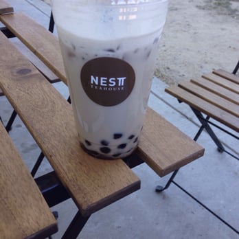 Nest Tea House - taro milk tea, large, boba, fresh air, patio chair - Bubble Tea Near Me - Arcadia, California Nest Tea House - taro milk tea, large, boba, fresh air, patio chair - Bubble Tea Near Me - Arcadia, California